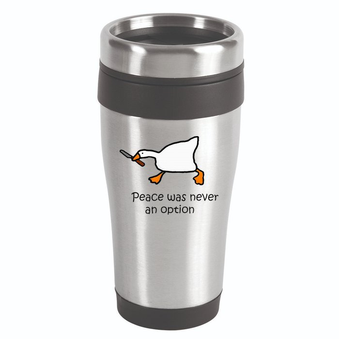 Murder Duck Untitled Duck Game Duck With Knife Meme 16oz Travel Tumbler