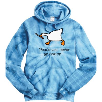 Murder Duck Untitled Duck Game Duck With Knife Meme Tie Dye Hoodie