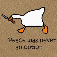 Murder Duck Untitled Duck Game Duck With Knife Meme Cotton Canvas Backpack