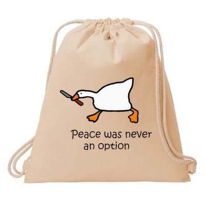 Murder Duck Untitled Duck Game Duck With Knife Meme Drawstring Bag