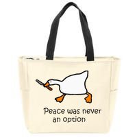 Murder Duck Untitled Duck Game Duck With Knife Meme Zip Tote Bag