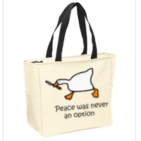 Murder Duck Untitled Duck Game Duck With Knife Meme Zip Tote Bag