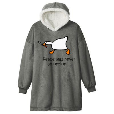 Murder Duck Untitled Duck Game Duck With Knife Meme Hooded Wearable Blanket