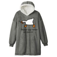Murder Duck Untitled Duck Game Duck With Knife Meme Hooded Wearable Blanket