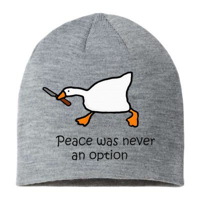 Murder Duck Untitled Duck Game Duck With Knife Meme Sustainable Beanie