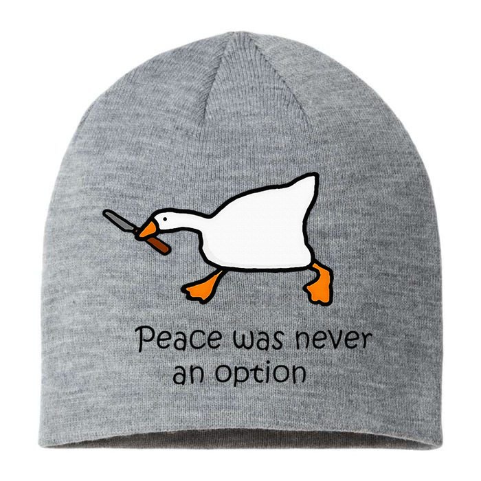 Murder Duck Untitled Duck Game Duck With Knife Meme Sustainable Beanie