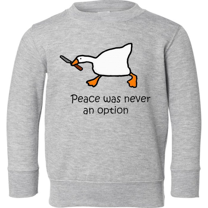 Murder Duck Untitled Duck Game Duck With Knife Meme Toddler Sweatshirt