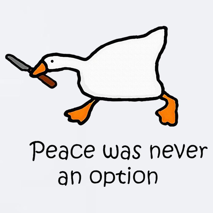 Murder Duck Untitled Duck Game Duck With Knife Meme Sueded Cloud Jersey T-Shirt