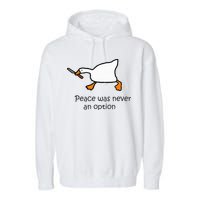 Murder Duck Untitled Duck Game Duck With Knife Meme Garment-Dyed Fleece Hoodie