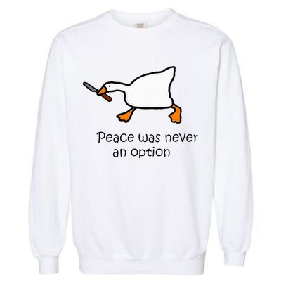 Murder Duck Untitled Duck Game Duck With Knife Meme Garment-Dyed Sweatshirt