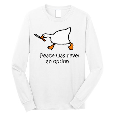 Murder Duck Untitled Duck Game Duck With Knife Meme Long Sleeve Shirt