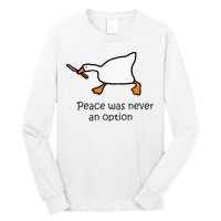 Murder Duck Untitled Duck Game Duck With Knife Meme Long Sleeve Shirt