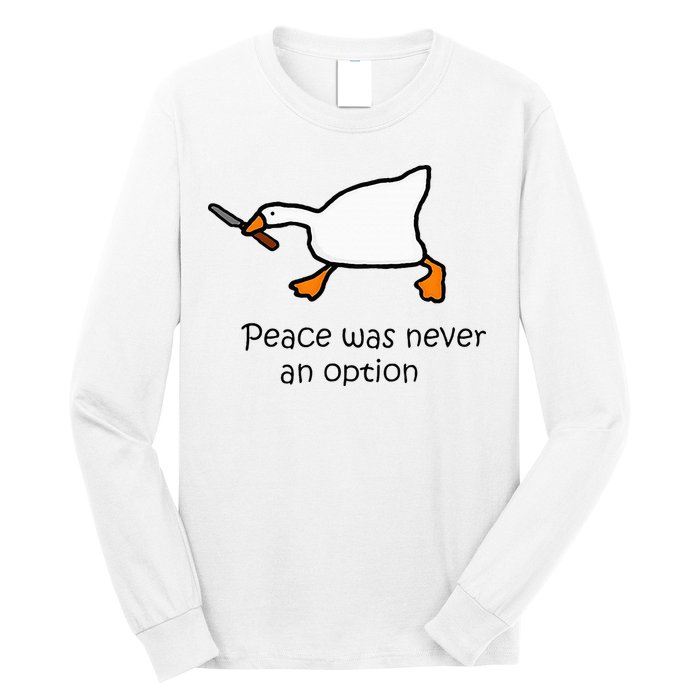Murder Duck Untitled Duck Game Duck With Knife Meme Long Sleeve Shirt