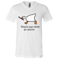 Murder Duck Untitled Duck Game Duck With Knife Meme V-Neck T-Shirt