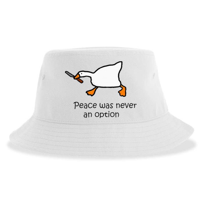 Murder Duck Untitled Duck Game Duck With Knife Meme Sustainable Bucket Hat