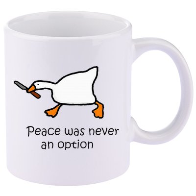 Murder Duck Untitled Duck Game Duck With Knife Meme 11oz C Handle Ceramic Mug