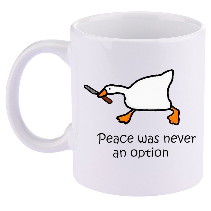 Murder Duck Untitled Duck Game Duck With Knife Meme 11oz C Handle Ceramic Mug
