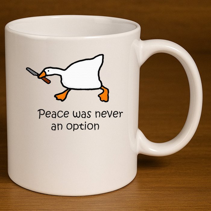 Murder Duck Untitled Duck Game Duck With Knife Meme 11oz C Handle Ceramic Mug