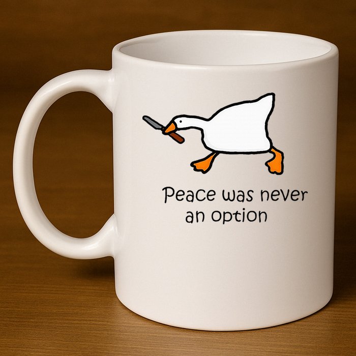 Murder Duck Untitled Duck Game Duck With Knife Meme 11oz C Handle Ceramic Mug