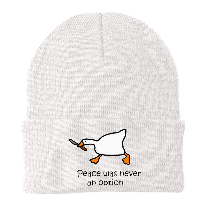 Murder Duck Untitled Duck Game Duck With Knife Meme Beanie