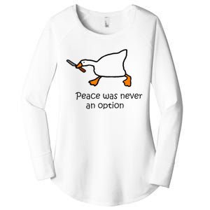 Murder Duck Untitled Duck Game Duck With Knife Meme Women's Perfect Tri Tunic Long Sleeve Shirt