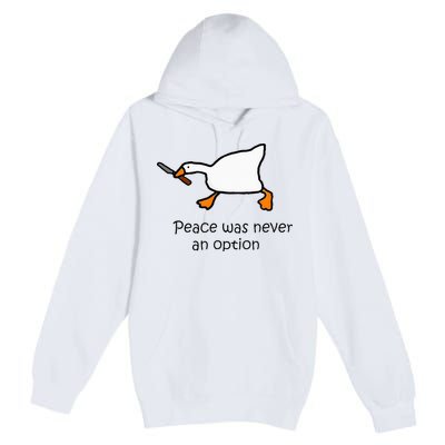 Murder Duck Untitled Duck Game Duck With Knife Meme Premium Pullover Hoodie