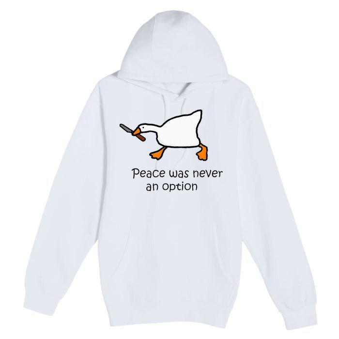 Murder Duck Untitled Duck Game Duck With Knife Meme Premium Pullover Hoodie