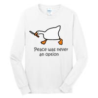 Murder Duck Untitled Duck Game Duck With Knife Meme Tall Long Sleeve T-Shirt