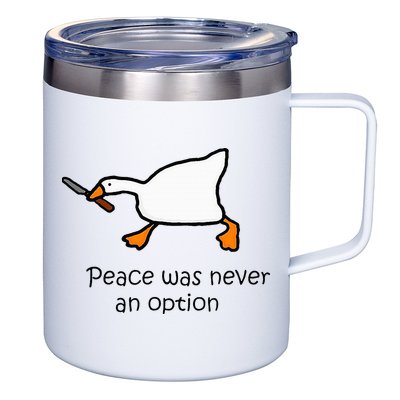 Murder Duck Untitled Duck Game Duck With Knife Meme 12oz Stainless Steel Coffee Mug