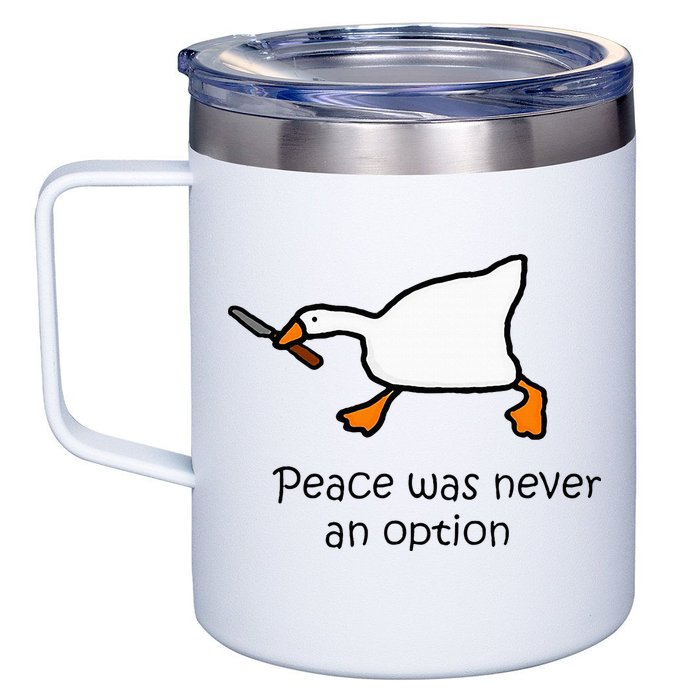 Murder Duck Untitled Duck Game Duck With Knife Meme 12oz Stainless Steel Coffee Mug