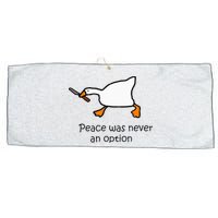 Murder Duck Untitled Duck Game Duck With Knife Meme Large Microfiber Waffle Golf Towel