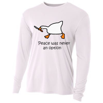 Murder Duck Untitled Duck Game Duck With Knife Meme Cooling Performance Long Sleeve Crew