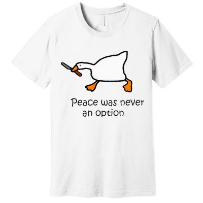 Murder Duck Untitled Duck Game Duck With Knife Meme Premium T-Shirt