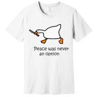 Murder Duck Untitled Duck Game Duck With Knife Meme Premium T-Shirt