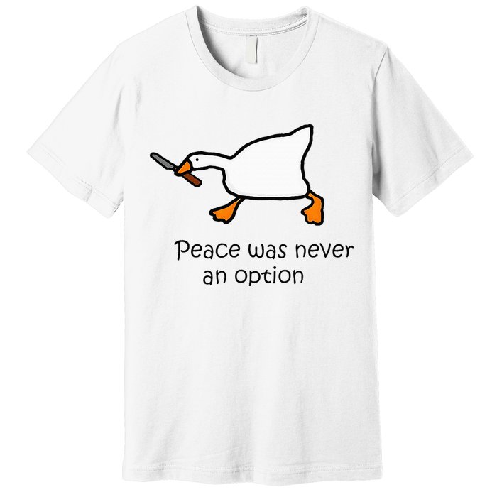 Murder Duck Untitled Duck Game Duck With Knife Meme Premium T-Shirt
