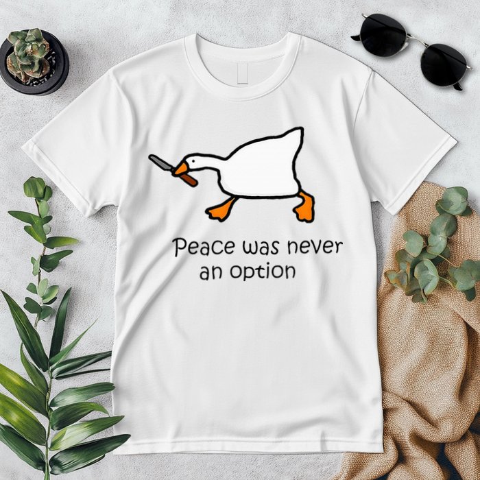 Murder Duck Untitled Duck Game Duck With Knife Meme Premium T-Shirt