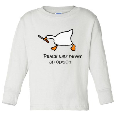 Murder Duck Untitled Duck Game Duck With Knife Meme Toddler Long Sleeve Shirt