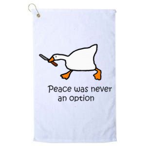 Murder Duck Untitled Duck Game Duck With Knife Meme Platinum Collection Golf Towel