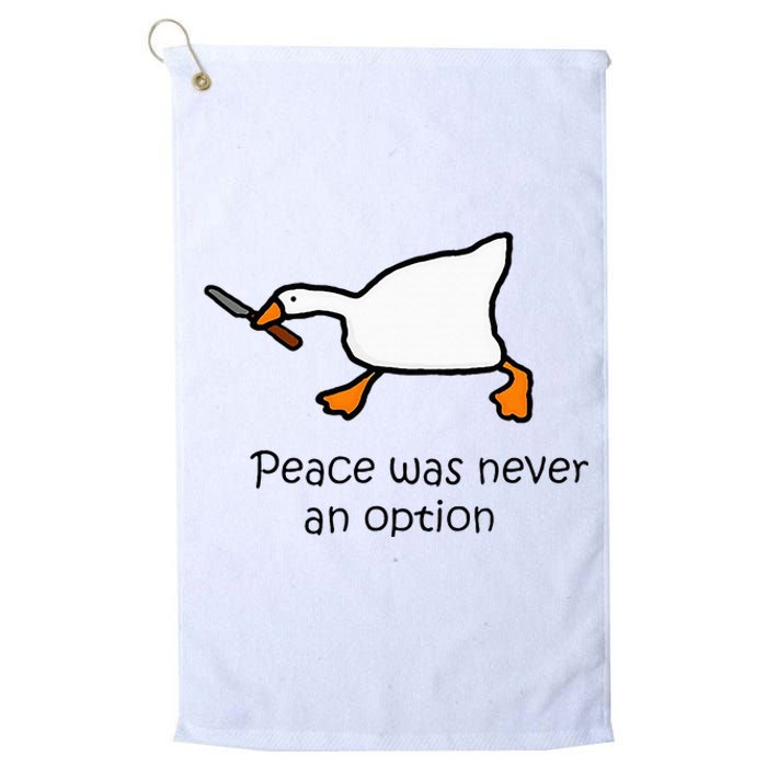 Murder Duck Untitled Duck Game Duck With Knife Meme Platinum Collection Golf Towel