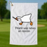 Murder Duck Untitled Duck Game Duck With Knife Meme Golf Towel