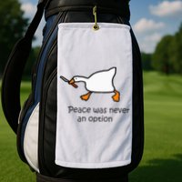 Murder Duck Untitled Duck Game Duck With Knife Meme Golf Towel