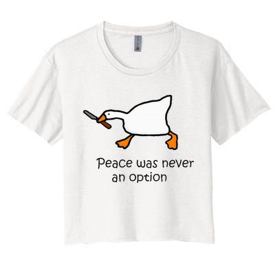 Murder Duck Untitled Duck Game Duck With Knife Meme Crop Top