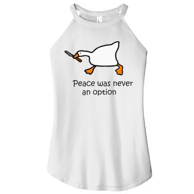 Murder Duck Untitled Duck Game Duck With Knife Meme Women's Perfect Tri Rocker Tank
