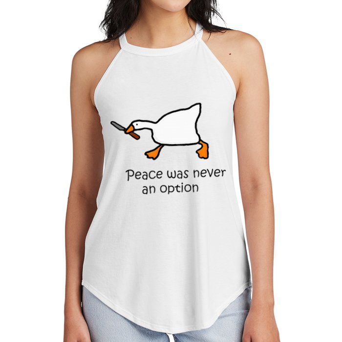 Murder Duck Untitled Duck Game Duck With Knife Meme Women's Perfect Tri Rocker Tank