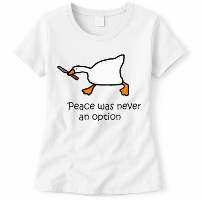 Murder Duck Untitled Duck Game Duck With Knife Meme Womens T-Shirt
