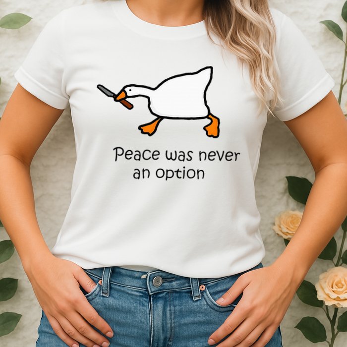 Murder Duck Untitled Duck Game Duck With Knife Meme Womens T-Shirt