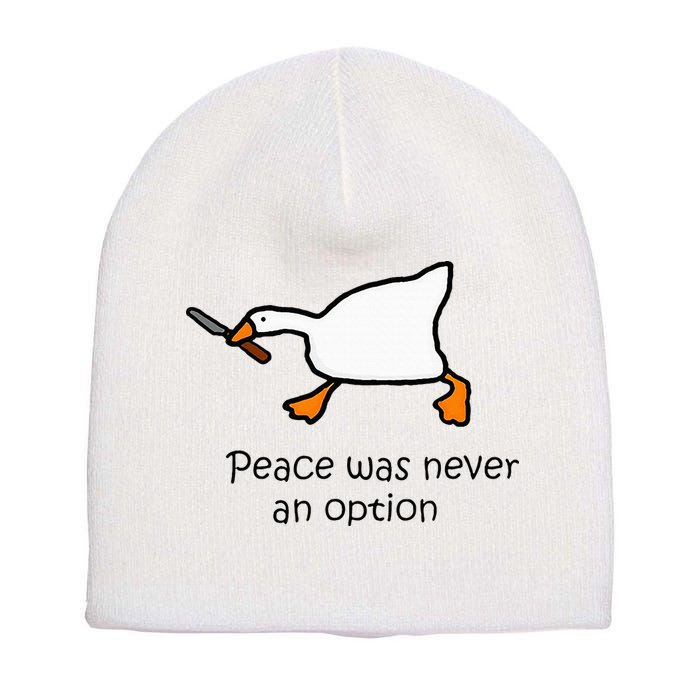 Murder Duck Untitled Duck Game Duck With Knife Meme Short Acrylic Beanie