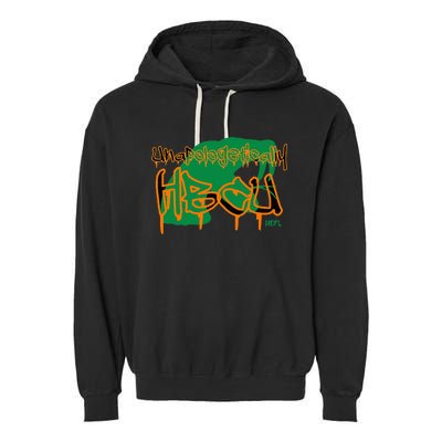 MDFL Designs Unapologetically HBCU FAMU Garment-Dyed Fleece Hoodie