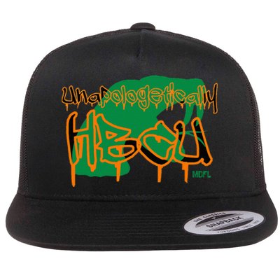 MDFL Designs Unapologetically HBCU FAMU Flat Bill Trucker Hat