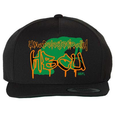 MDFL Designs Unapologetically HBCU FAMU Wool Snapback Cap